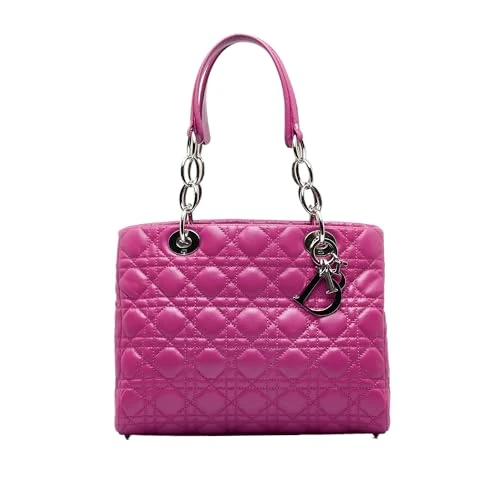 Dior Pre-Loved Medium Lambskin Cannage Lady Soft Shopping Tote