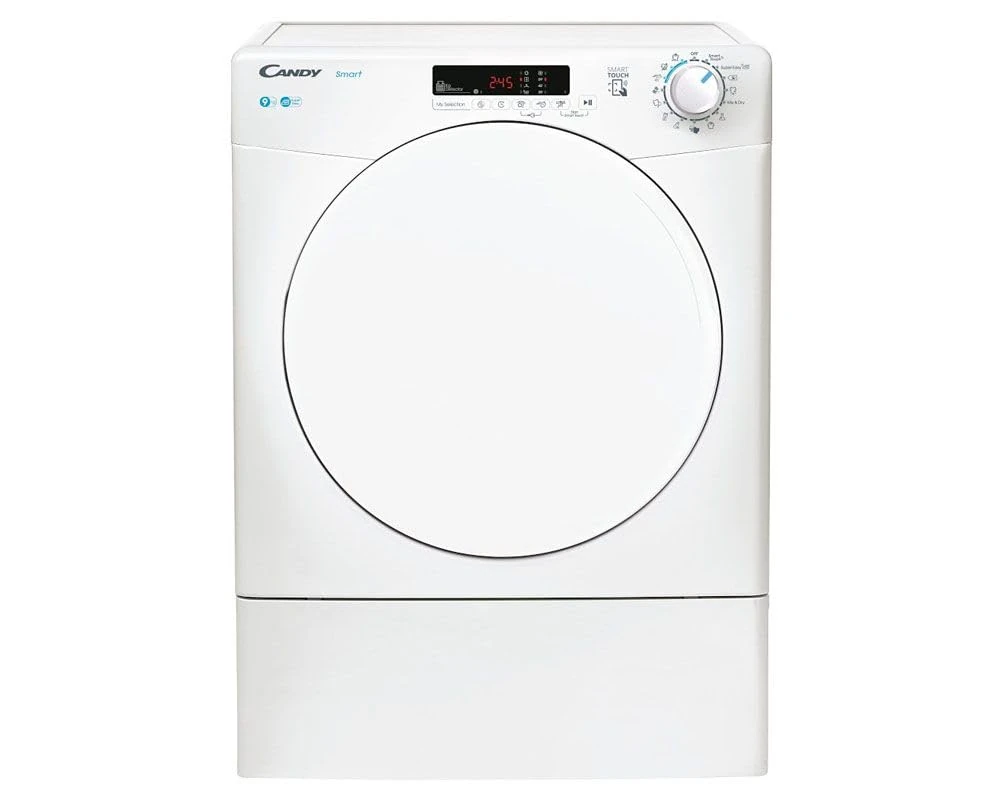 CSEV9DF, 9KG Large Capacity, Freestanding Vented Tumble Dryer - Sensor Drying, Start Delay - 24 hours, Anti Allergy, 15 Programmes, White - HxWxD - 850 x 596 x 585