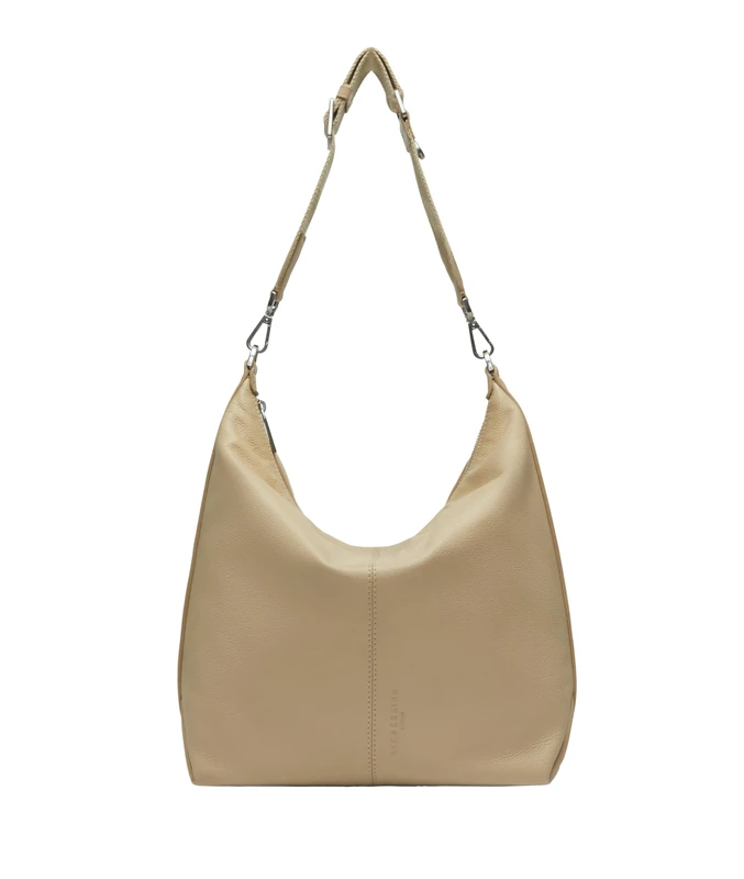 LIEBESKIND BERLIN Leather shoulder bag Hobo Bag Biscotti light yellow