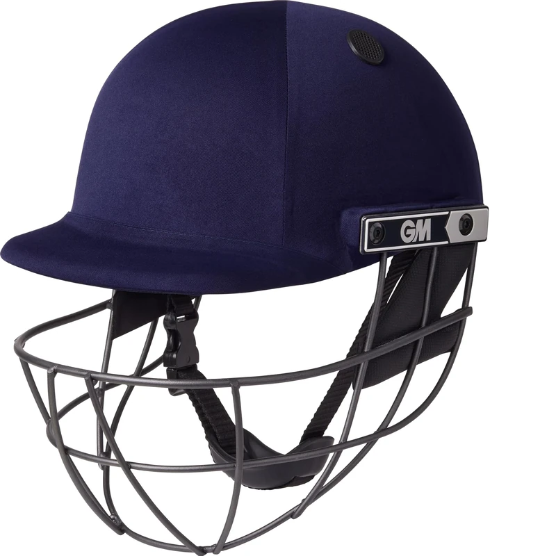 GM | Maestro Cricket Helmet | BSI Approved Batting Fielding Head Protection - Adult & Junior Size Ball | ABS Polymer Shell & Sleek Lightweight Steel Grille | Navy | Adult 590-610 mm