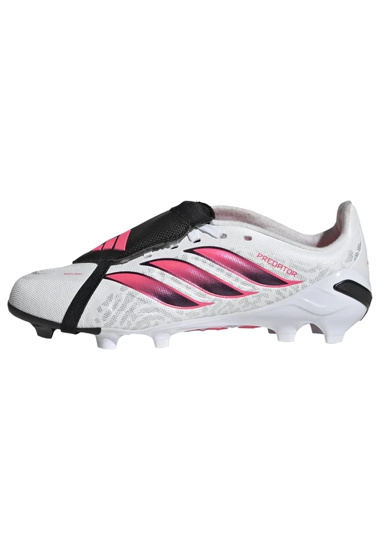 adidas Unisex League Fold- Over Tongue Firm Ground Football Boots Kids Shoes, FTWR White/Solar Turbo/core Black, 5 UK