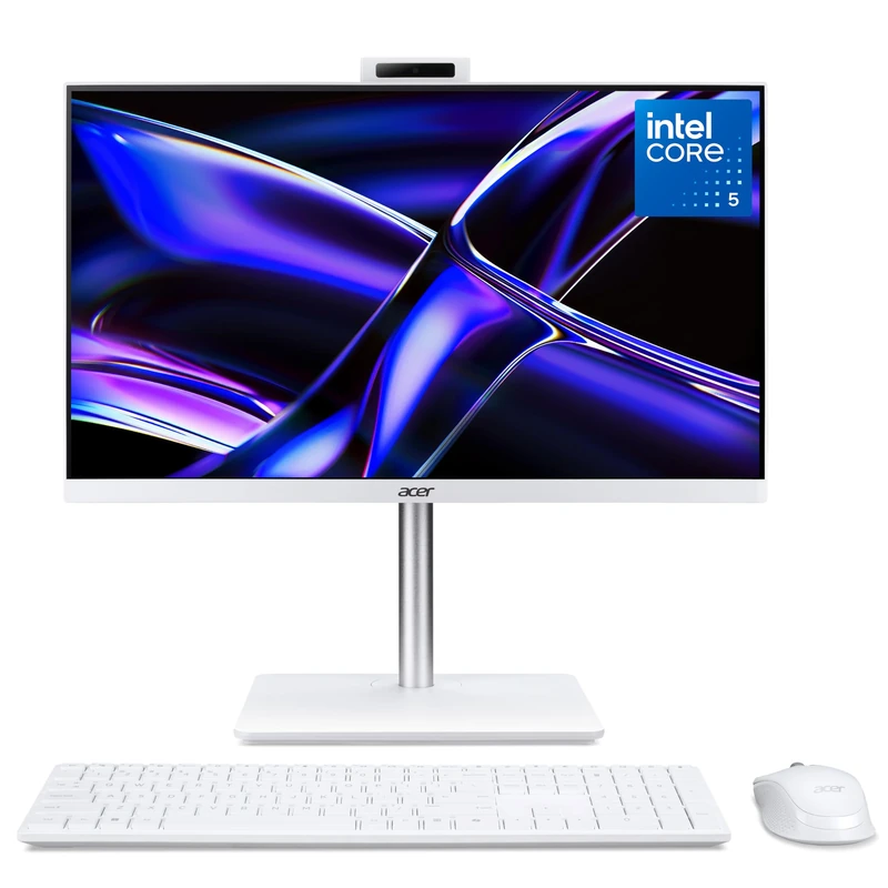 acer Aspire C27-1E All-in-One Desktop PC - Intel Core 5-120U, 16GB, 1TB SSD, Integrated Intel Graphics, 27" Full HD Display, Windows 11, White