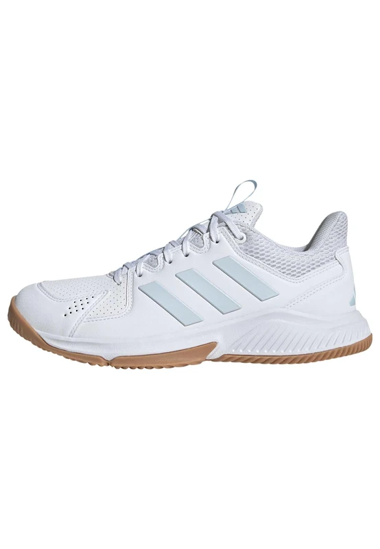 adidas Women's Court Flight Shoes, FTWR White/ice blue/GUM10, 5 UK