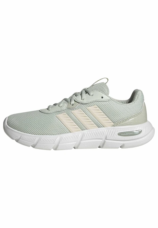 adidas Women's Cloudfoam Flex Laces Shoes, Linen Green/Wonder White/Halo Green, 7.5 UK
