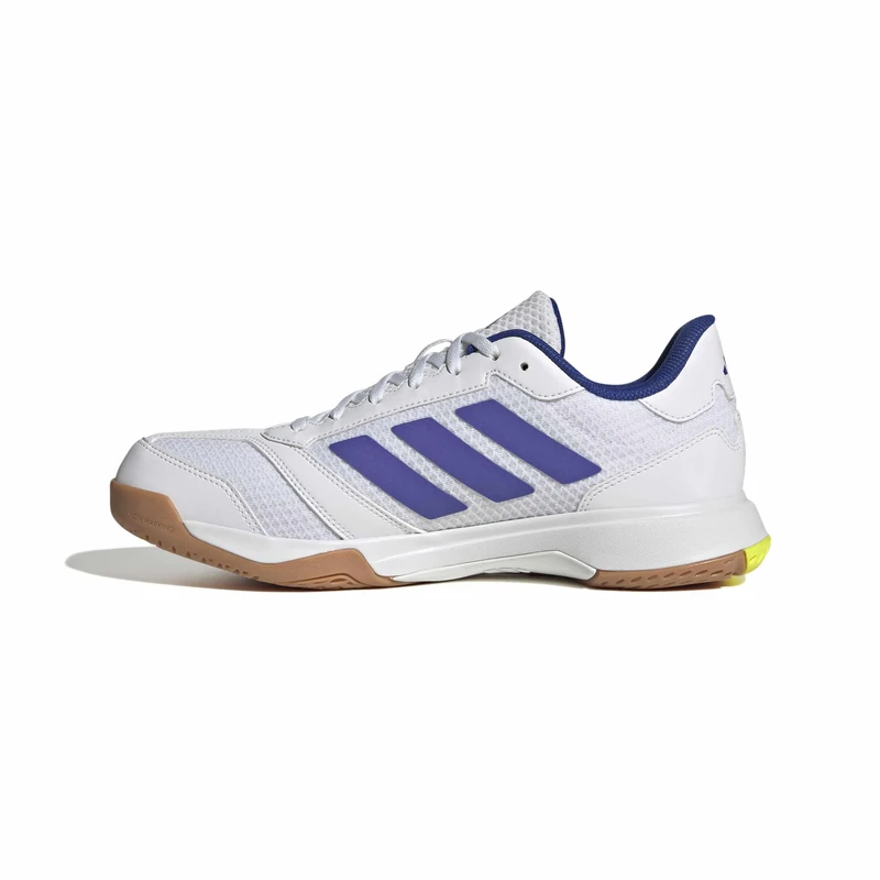 adidas Men's Ligra 8 Mens Indoor Shoes, FTWR White/Solar Purple/semi Lucid Blue, 5.5 UK