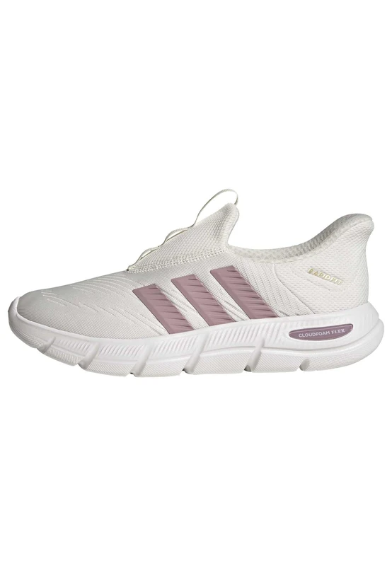 adidas Women's Cloudfoam Flex Slip On Shoes, Off White/Magic Mauve/core White, 8 UK