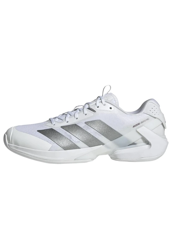 adidas Men's Adizero Ubersonic 5 Tennis Shoes, FTWR White/tech Grey met./Maroon, 13 UK