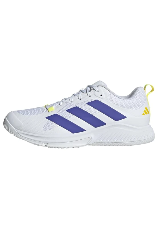 adidas Men's Court Team Bounce 2.0 Shoes, FTWR White/Solar Purple/Solar Lemon, 8.5 UK