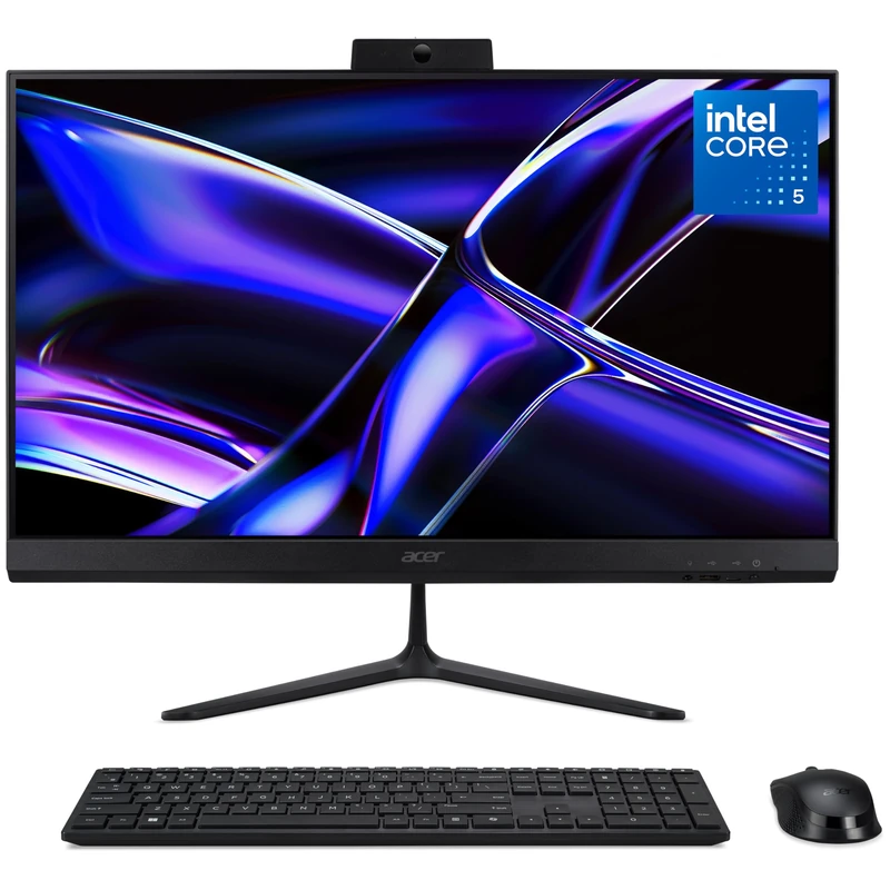 acer Aspire C27-2E All-in-One Desktop PC - Intel Core 5-120U, 16GB, 1TB SSD, Integrated Intel Graphics, 27" Full HD Display, Windows 11, Black