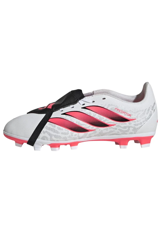 adidas Unisex Club Fold-Over Tongue Firm Ground/Multi Ground Football Boots Kids Shoes, FTWR White/Solar Turbo/core Black, 11 UK Child