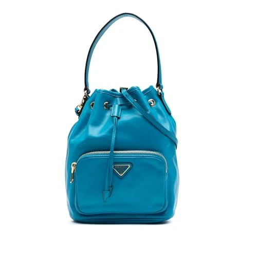 Prada Pre-Loved Mini Soft Calf Drawstring Bucket Bag