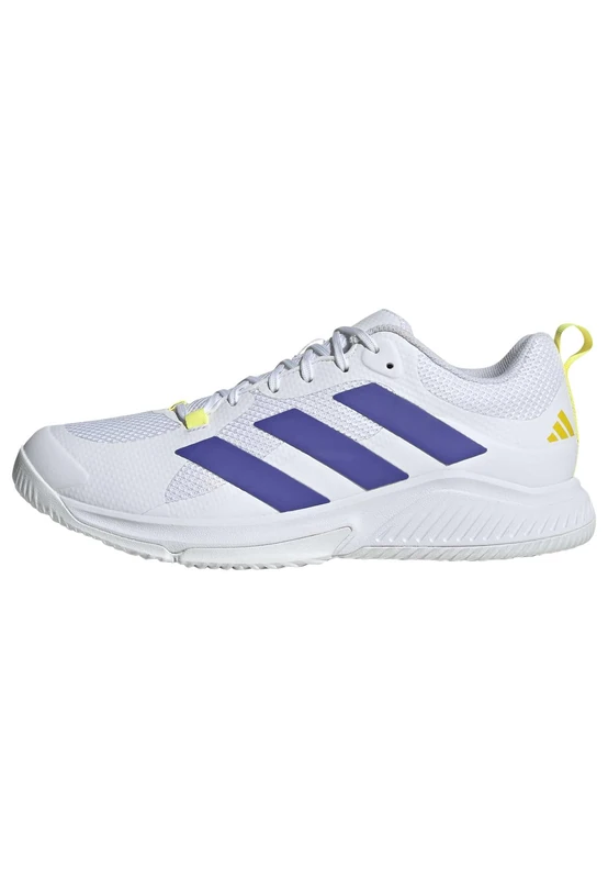 adidas Men's Court Team Bounce 2.0 Shoes, FTWR White/Solar Purple/Solar Lemon, 7.5 UK