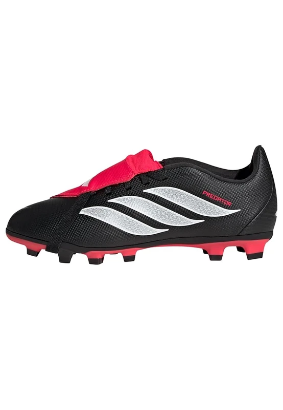 adidas Unisex Club Fold-Over Tongue Firm Ground/Multi Ground Football Boots Kids Shoes, FTWR White/Solar Turbo/core Black, 4.5 UK