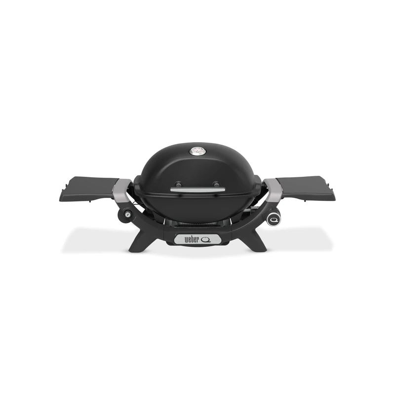 Weber Q 1200N Gas Grill with Side Tables - Midnight Black
