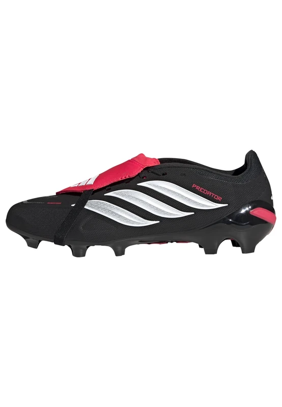 adidas Unisex Predator League Fold-Over Tongue Firm Ground Football Boots Shoes, FTWR White/Solar Turbo/Core Black, 13 UK