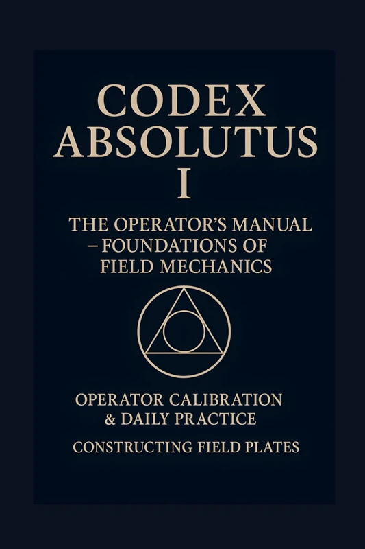 CODEX ABSOLUTUS - THE OPERATORS TRAINING MANUAL: Mastering the laws of energy and field mechanics: 1
