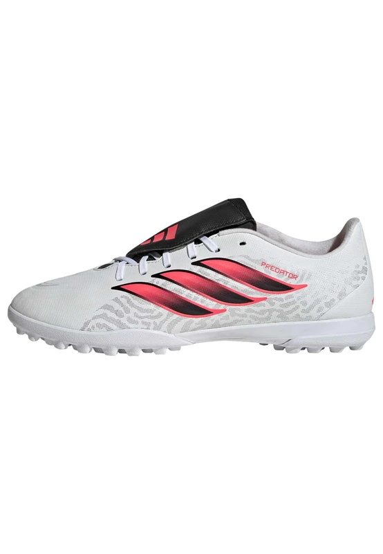adidas Unisex Predator Club Fold-Over Tongue Turf Football Boots Shoes, FTWR White/Solar Turbo/core Black, 12 UK