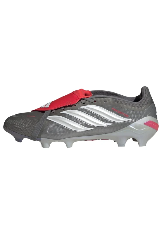 adidas Unisex Predator League Fold-Over Tongue Firm Ground Football Boots Shoes, FTWR White/Solar Turbo/Core Black, 7 UK