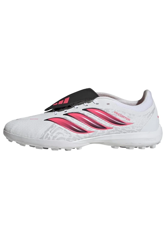 adidas Unisex Predator League Fold- Over Tongue Turf Football Boots Shoes, FTWR White/Solar Turbo/core Black, 10.5 UK