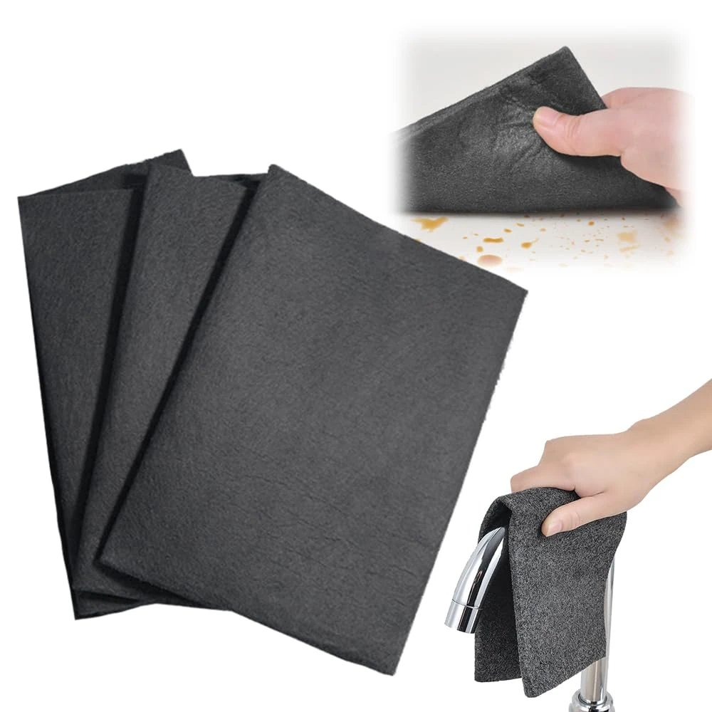 Thickened Magic Cleaning Microfibre Cloth, 2025 New Microfiber Glass Mirror Cleaning Cloths, Streak-Free Ultra Absorbent Household Rag for Kitchen, Bathroom and Home Cleaning (3 Pcs)