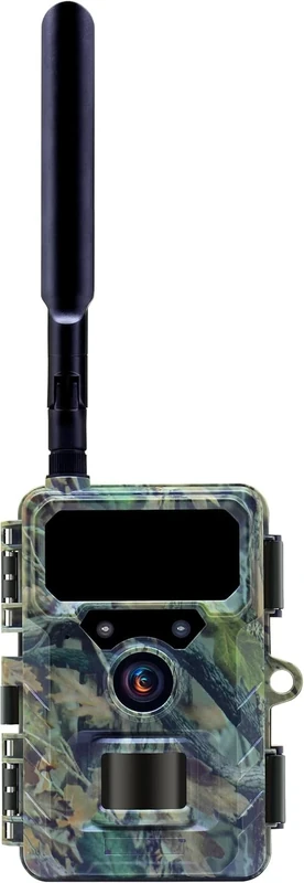WOLFANG 4G LTE Cellular Wildlife Camera Solar Powered, 2K 48MP Trail Camera with 5200 mAh Battery, 2.0' Display, APP Control, Night Vision, 0.2s Trigger Motion Activated, IP66 Waterproof