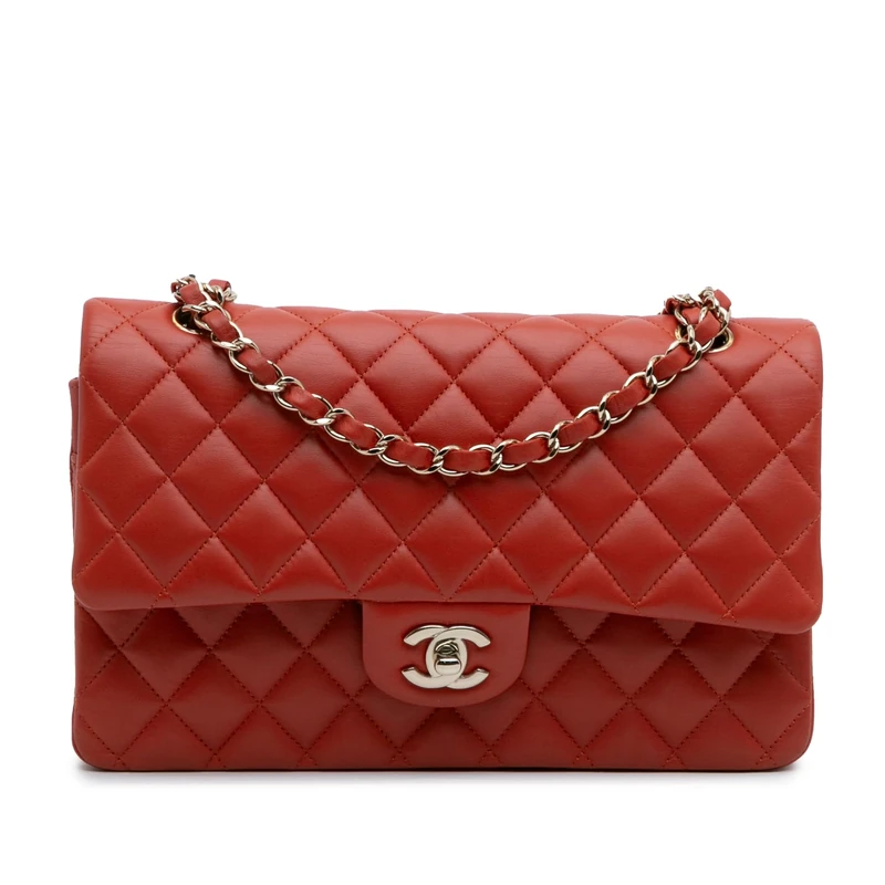 Chanel Pre-Loved Medium Classic Lambskin Double Flap Shoulder Bag