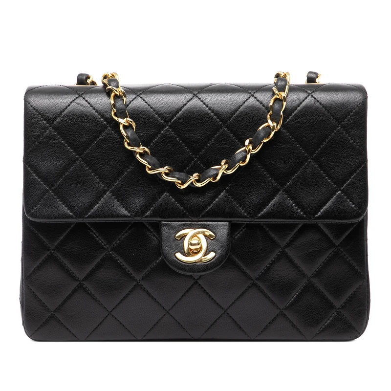 Chanel Pre-Loved Square Quilted Lambskin Single Flap Shoulder Bag