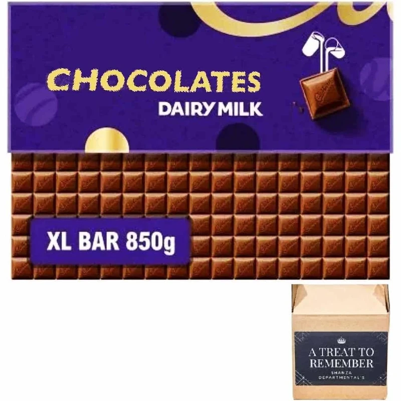 Dairy Milk Chocolate Gift Bar 850g | Extra-Large Creamy Milk Chocolate Bar | Perfect for Sharing, Parties & Gifting | Classic Taste