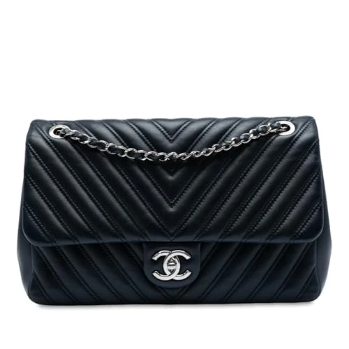 Chanel Pre-Loved Jumbo Classic Chevron Lambskin Double Stitch Single Flap