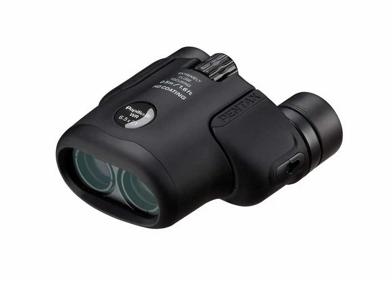 Pentax Papilio III Binoculars, 6.5 x 21 Weather Resistant, Black, Focus 50 cm, Splash Resistant, Museum, Outdoor, Nature, Live Sports, HD Processing