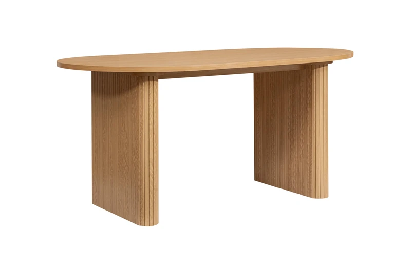 Birlea Axel Oval Fluted Dining Table Oak