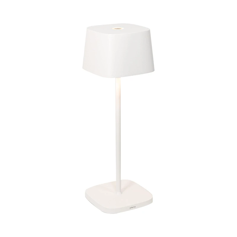 Zafferano, Ofelia Pro, Rechargeable Cordless Table Lamp with Touch Controls, Also Usable as an Outdoor Lamp, Dimmer, 2200-3000 K, Height 29 cm, White Colour