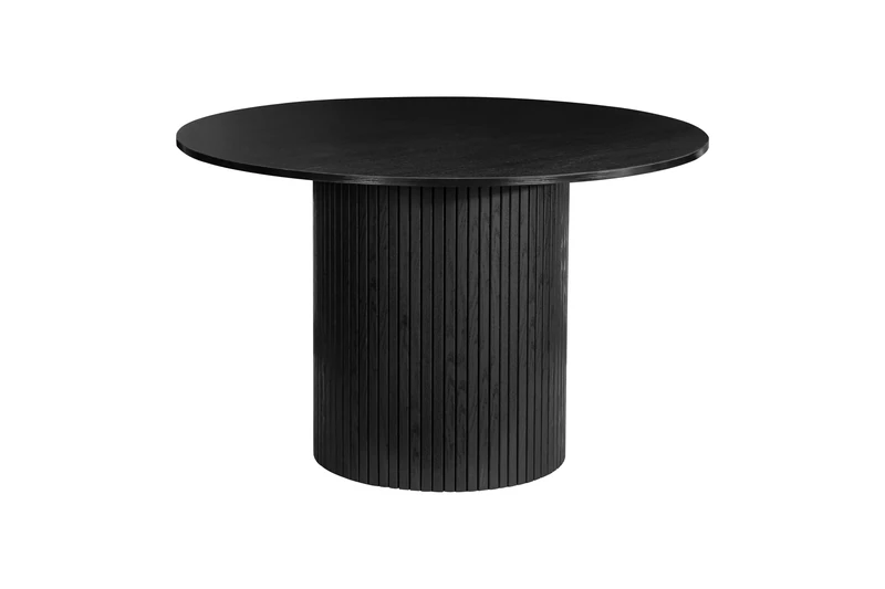 Birlea Axel Round Fluted Dining Table Black