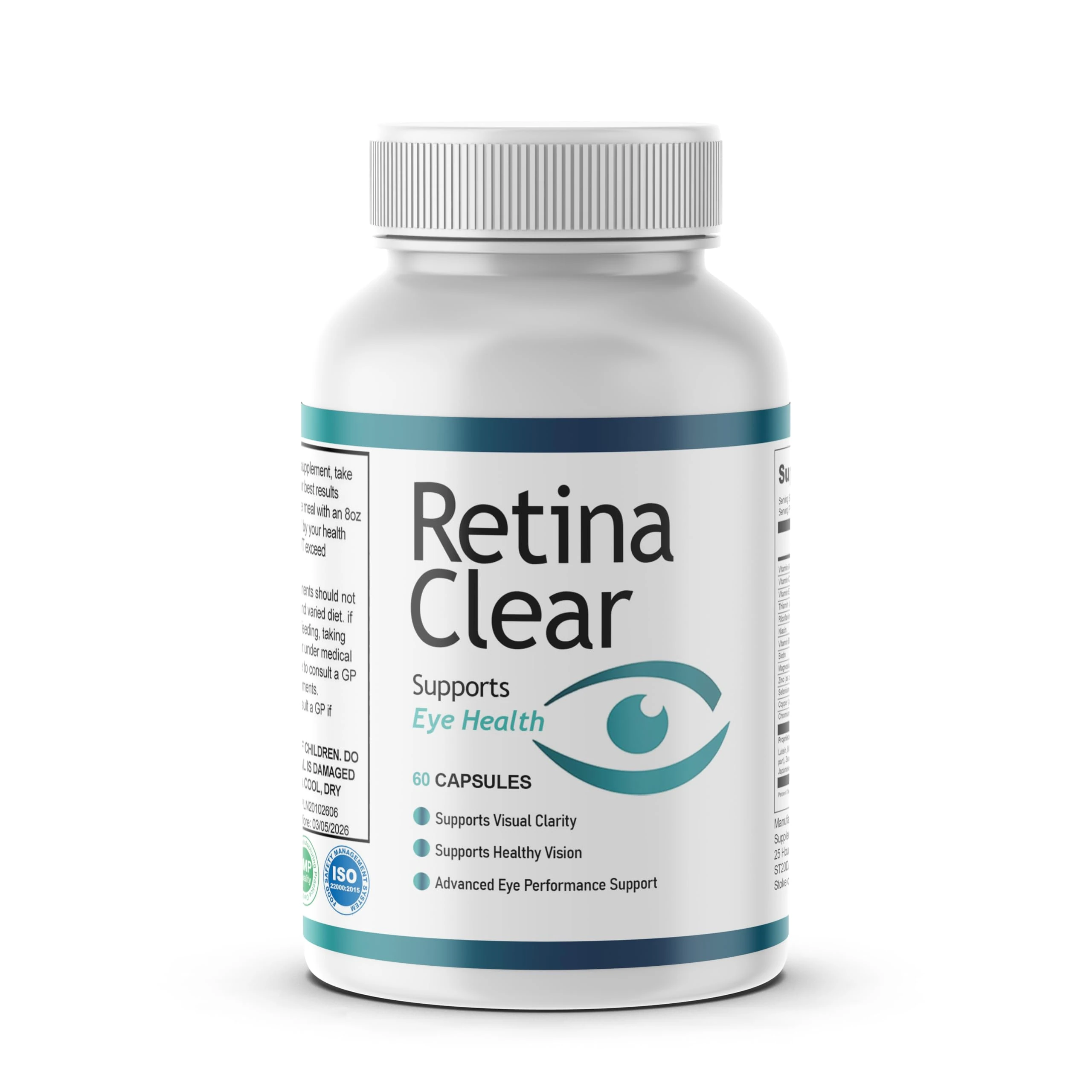 Retina Clear – 60 Capsules | Advanced Eye Health & Vision Support with Maca, Green Tea, Bitter Melon | Supports Visual Clarity & Eye Performance | UK-Made Supplement