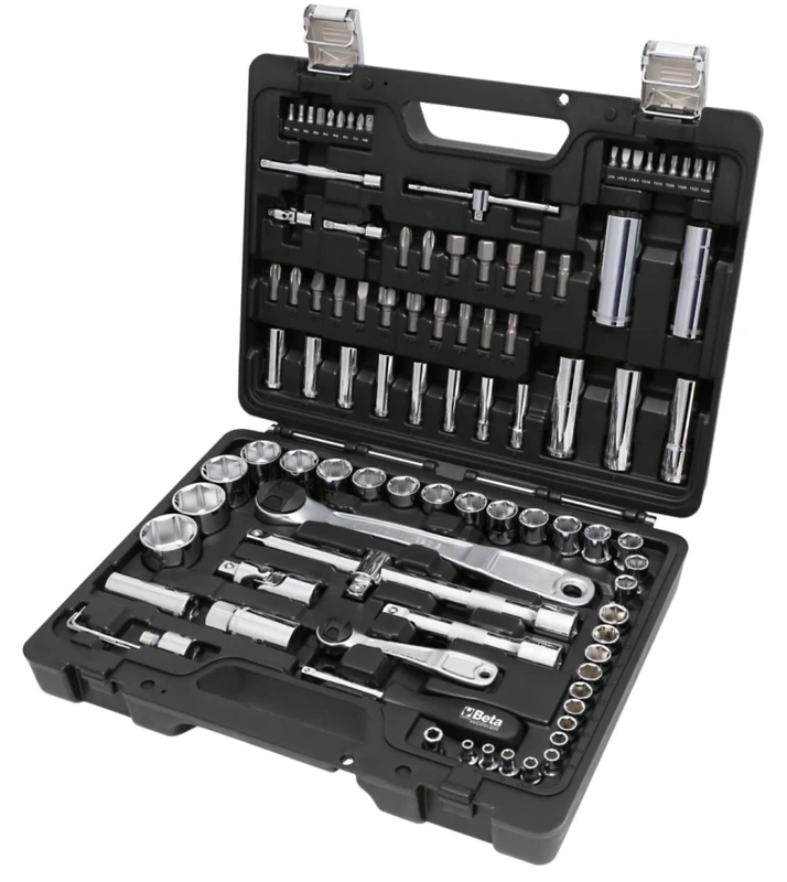 Beta BW 903E/C98 45-Piece Hexagon Socket Set with 35 Screwdriver Bits 4 x Bent Hexagon Keys and 14 Accessories in Plastic Case