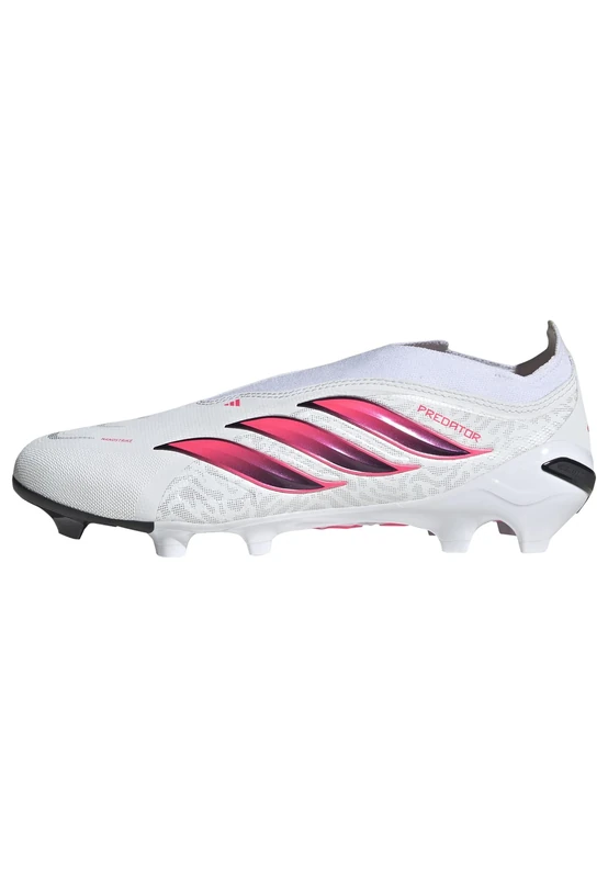 adidas Unisex Predator League Laceless Firm Ground Football Boots Shoes, FTWR White/Solar Turbo/core Black, 9.5 UK