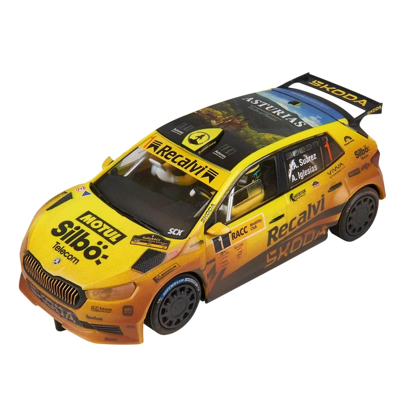 SCALEXTRIC - Classic Racing Vehicle - Slot Car - Scale 1:32 (Skoda Fabia WRC2 - Suarez Mud Effect Rocket)