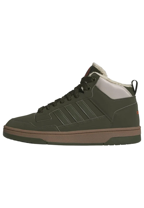 adidas Unisex Rapid Court Mid Winterized Shoes, Night Cargo/Night Cargo/Wonder Beige, 13.5 UK