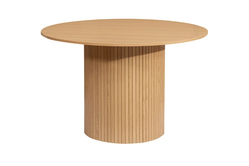 Birlea Axel Round Fluted Dining Table Oak