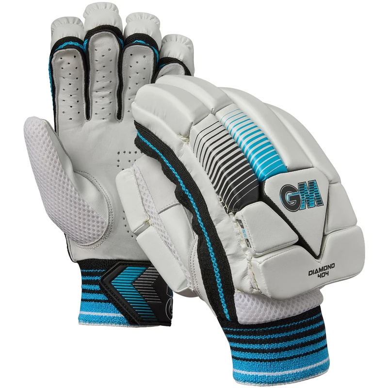 Gunn & Moore GM | 404 Ben Stokes Diamond Cricket Batting Gloves | Calf Leather Palm | Double-Sided Sweatband | Sleek Back of Hand Shape | Extra Small Adult Right Hand | 1 Pair | Approx 420 g per Pair