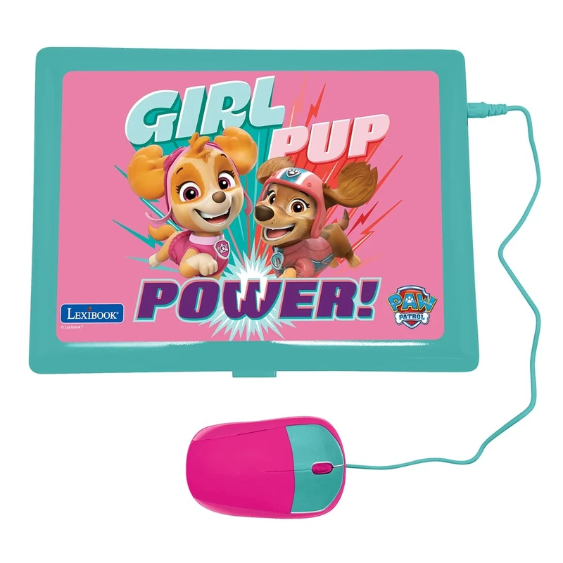 Lexibook, Paw Patrol, Educational and Bilingual Laptop in English/French, Toy for children with 124 activities to learn, play games and music, Pink, JC598PAGi1LXB