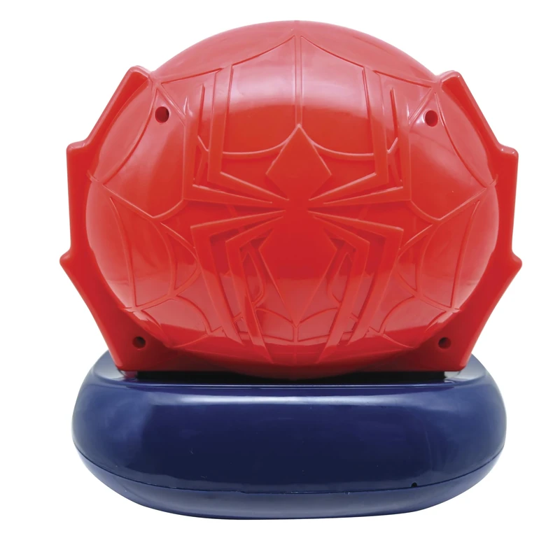 LEXIBOOK, Spider-Man, Projector Alarm Clock for kids, Nightlight and time projection to the ceiling, Sound Effects, Battery-powered, Red, RP500SPLXB