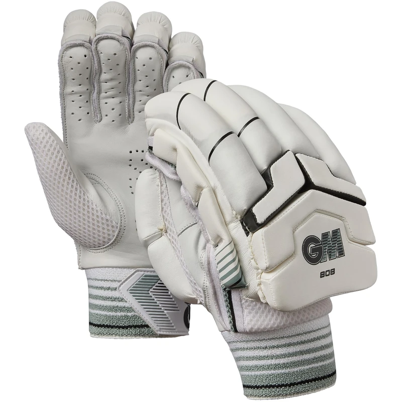 Gunn & Moore GM | Cricket Batting Gloves | Leather or Cotton Palm | Sleek Back of Hand Shape | Sizes From Large to Extra Small Junior | 1 Pair
