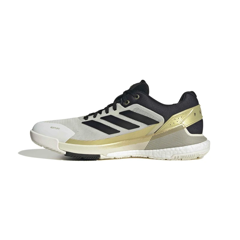 adidas Men's Crazyquick Boost Padel Shoes, Off White/core Black/Gold met., 12.5 UK