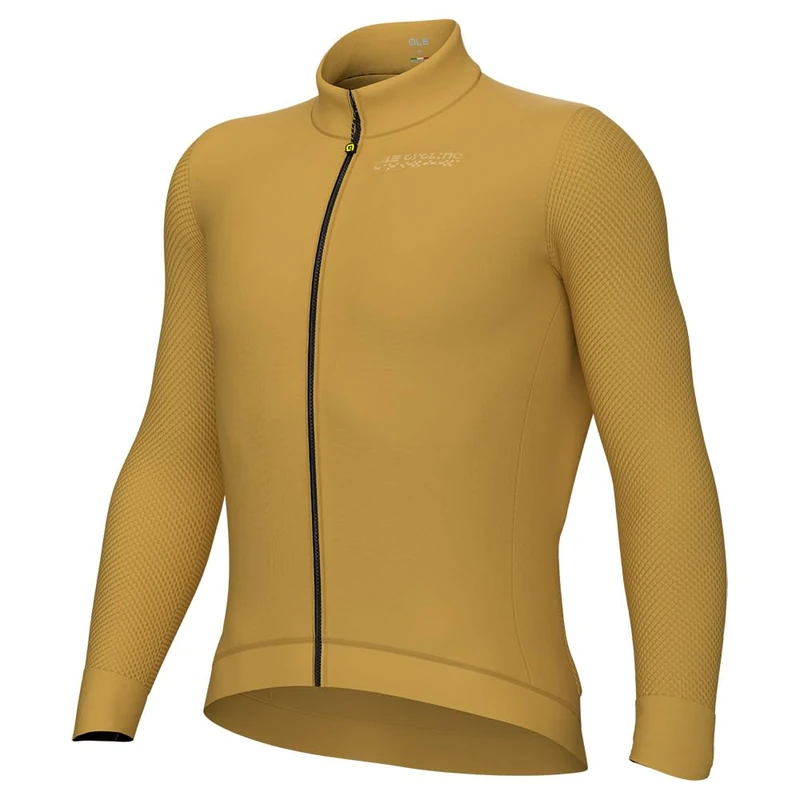 Alé Cycling Men's PR-E Follow Me 2.0 Long Sleeve Cycling Jersey, Kashmir Yellow, S
