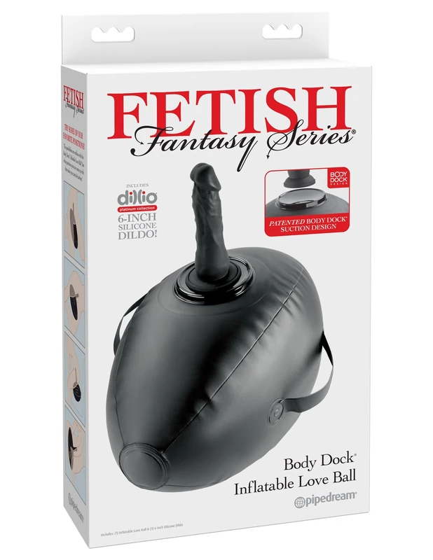 Pipedream Fetish Fantasy Series Body Dock Inflatable Love Ball Black 41.9 cm