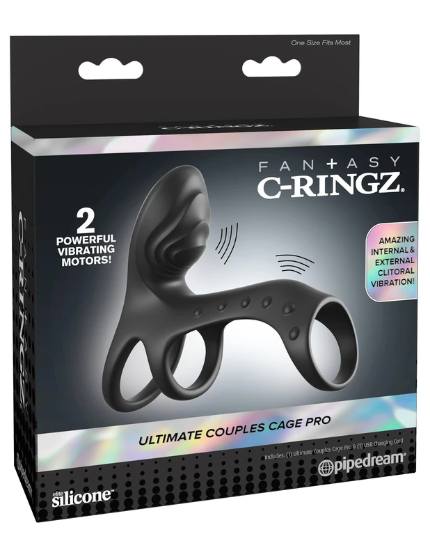 Pipedream Fantasy C-Ringz Ultimate Couples Cage Pro Black 19.5 cm