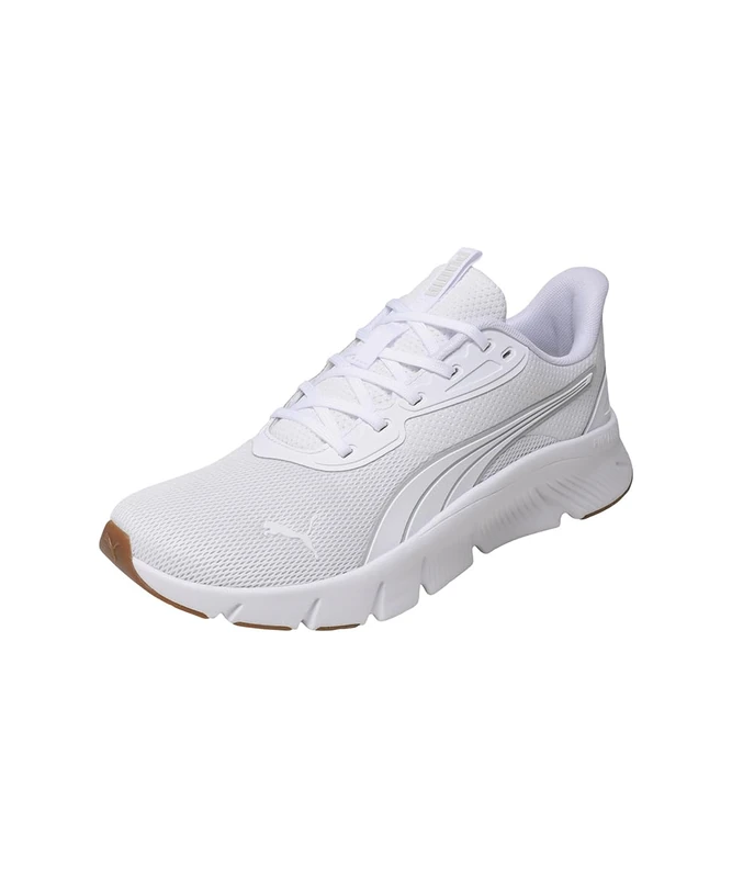 PUMA Unisex FlexFocus Lite Modern Running Shoes, PUMA White-Feather Gray-Gum, 6 UK