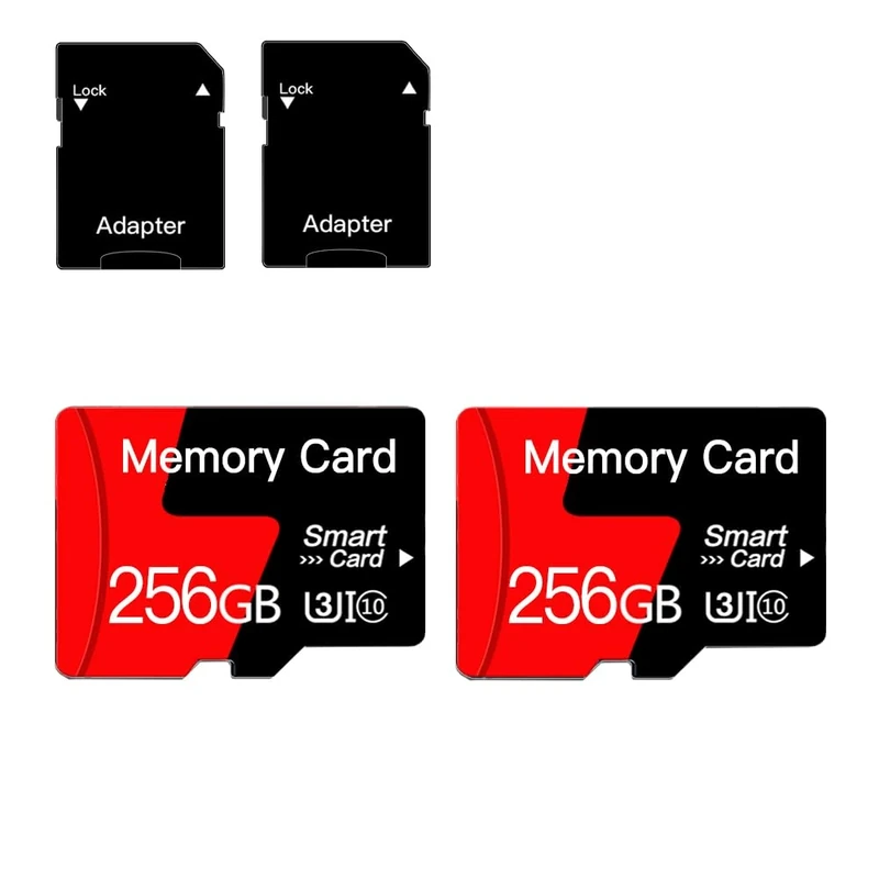[2-Pack]256GB Memory Card Micro SD Card With Adapter Class 10, UHS-I, A1, for Smartphones, Drone, Camera[256GB*2]
