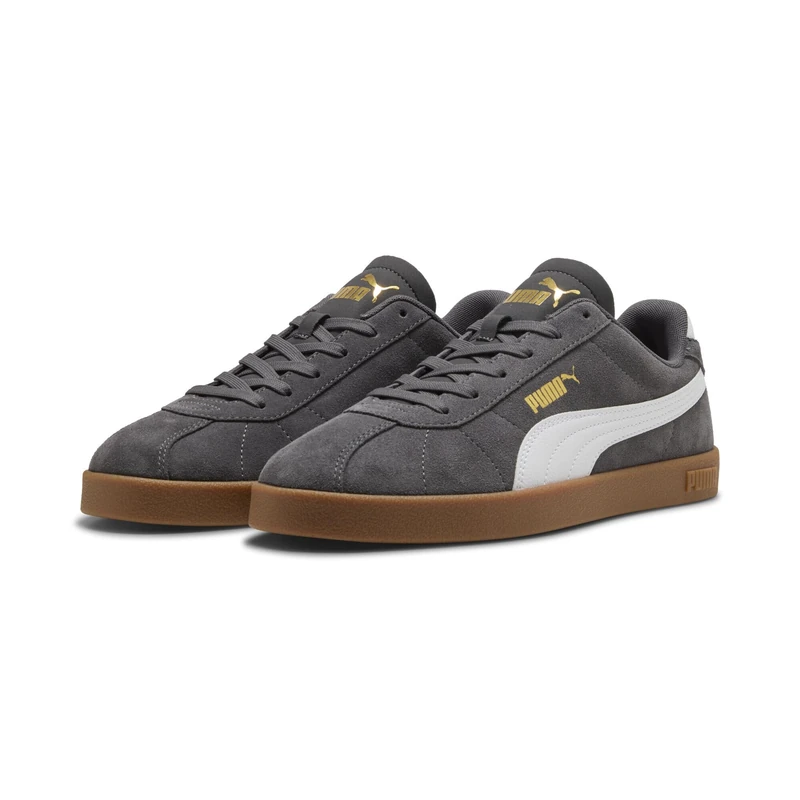 PUMA Unisex Club II Trainers, Moody Gray-PUMA White, 5 UK